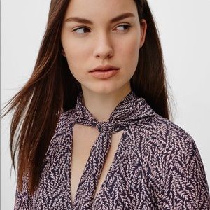 Aritzia Talula Cadogan tie-neck dress